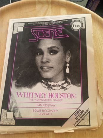 Vintage 1986 Whitney Houston Scene Magazine