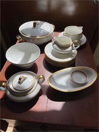 Vintage Haviland Limoges White and Gold China Selection