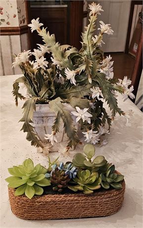 Artifical Christmas Cactus and Succulents