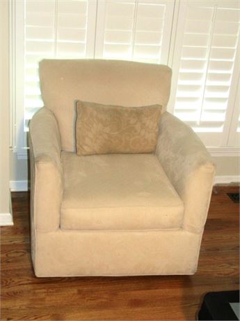 American Signature Upholstered Swivel Armchair