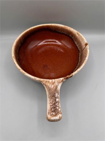 McCoy Brown Drip Pottery Casserole with Handle