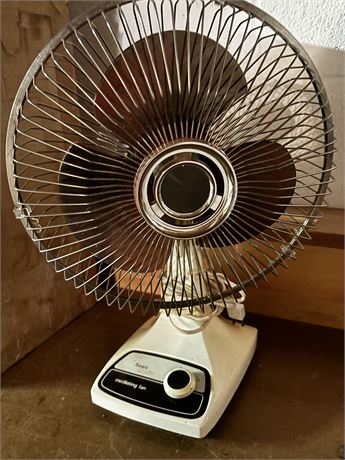 Vintage Working  Oscillating Table Fan Sears