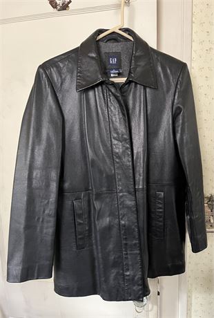 Gap Leather Jacket Size Med