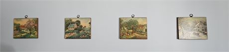 Set of Currier and Ives Seasonal Pictures