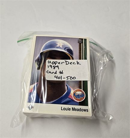 1989 Upper Deck Baseball Cards 401 - 500