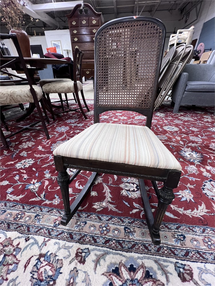 Great Finds Online Auctions - Vintage Caned Back Ladies Rocker