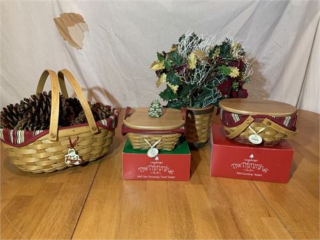 Longaberger Tree Trimmings Collection Baskets