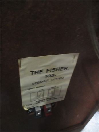 Pair genuine Fisher 103 Premium MCM Wood Cabinet Speaker System