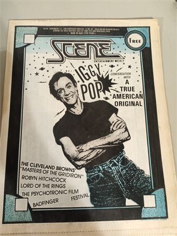 Vintage 1986 Scene Magazine Iggy Pop