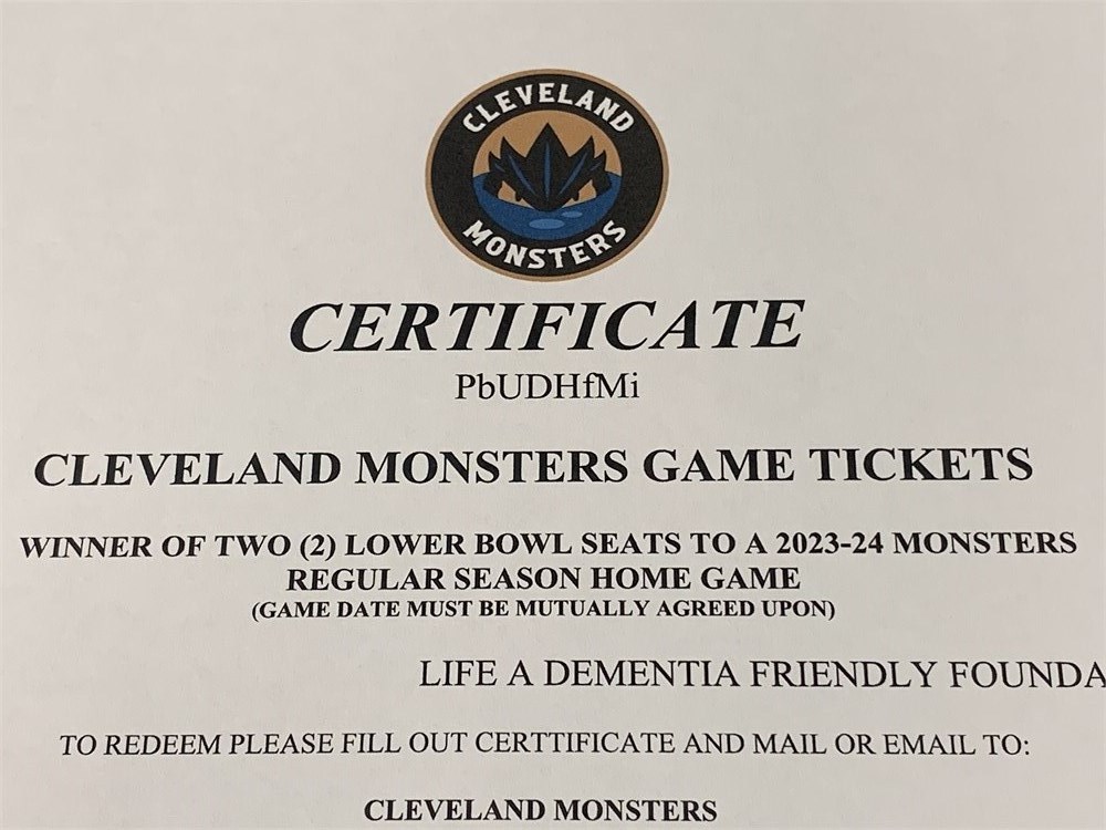 Great Finds Online Auctions Cleveland Monsters Tickets