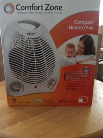 New Comfort Zone Compact Heater/Fan