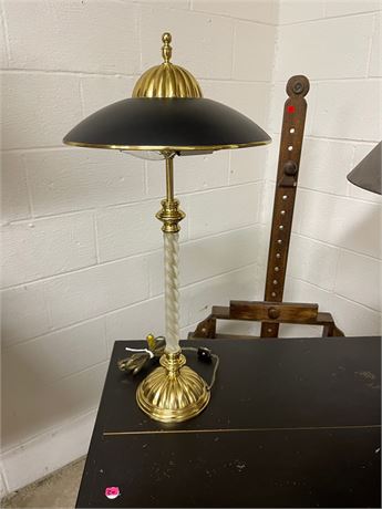 Vintage Brass & Glass Lamp