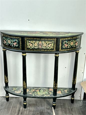 Hall Table Highly Decorative Hand Painted  Scenes Of Chariots And Dragons