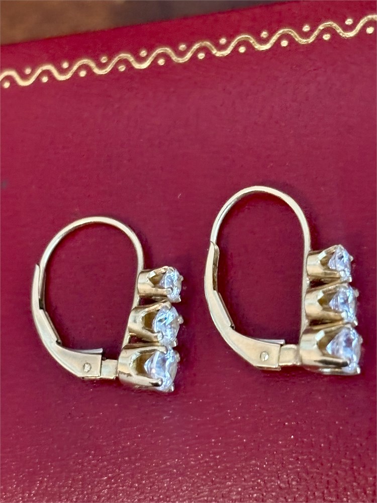 Internet Back End Great Finds Online Auctions - 14K Yellow Gold Pair Of Lever Back Earrings