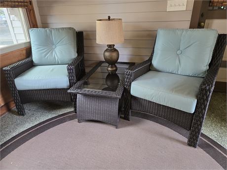 Pair of Patio Chairs w/ Cushions