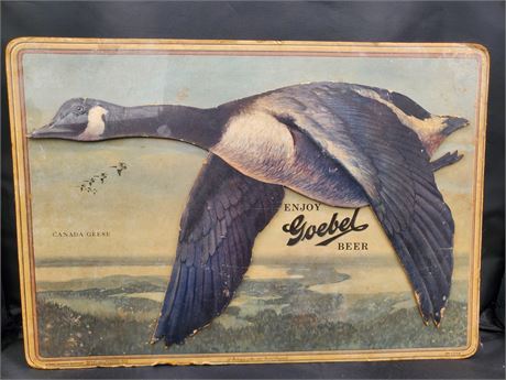 Vintage Goebel Beer Sign w/ Goose