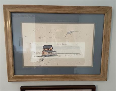 Donna Morgan "Heavens A Little Closer In A House By the Sea" Framed Print