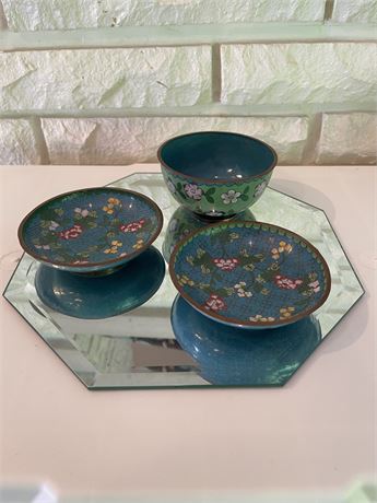 Cloisonne Chinese Collection of Dishes