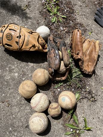 Baseball Gloves and Balls