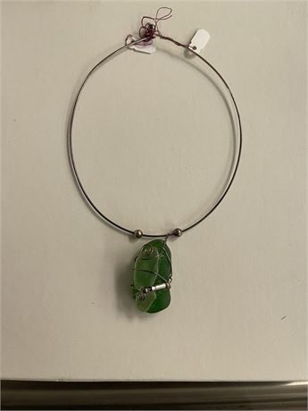 Artisan Made Tumbled Glass Necklace