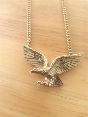 Men's Brass Looking Eagle Necklace