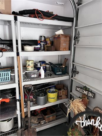 Garage Shelves and Contents