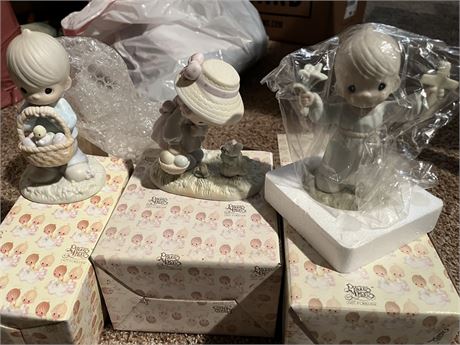 3 Precious Moments Figurines with Boxes