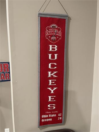OSU National Champions 2014 Felted Wool Embroidered Flag