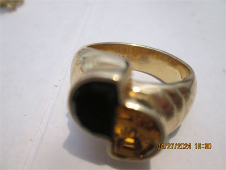 Vintage 18 Kt GF Mens Size 9 Pinky Ring MCM Collectinle