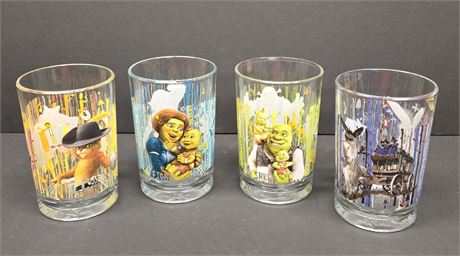 McDonald's Shrek 2 Collection set of 4 Glasses