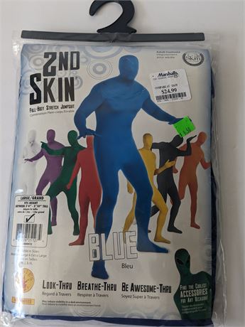 New Blue Man 2nd Skin Halloween Costume