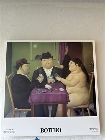 Fernando Botero "Card Players" Poster Board Wall Art