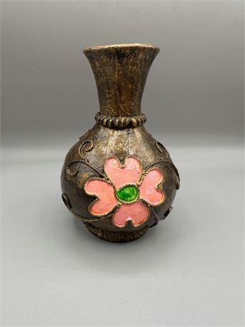 Vintage Embossed Mexican Vase