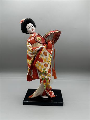 Vintage Japanese Geisha Woman 10" Doll