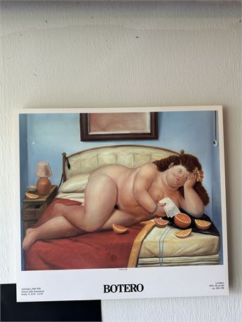 Fernando Botero "La Lettera" Poster Board Wall Art