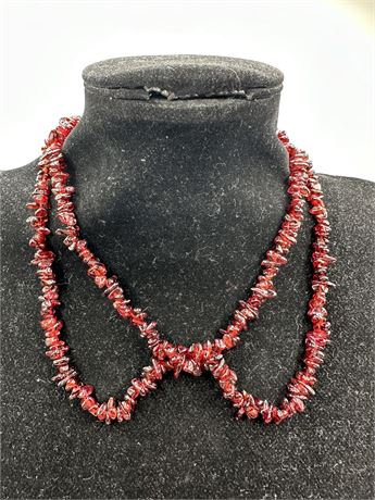 Vintage Garnet Stone 16" Necklace