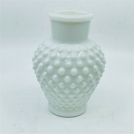 Fenton Milk Glass Hobnail Petite Vase