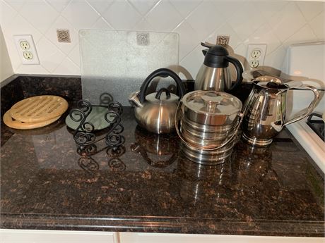 Calphalon 2 Quart Stainless Steel Tea Kettle and More
