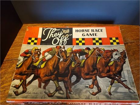 Vintage "They're Off" Horse Race Game