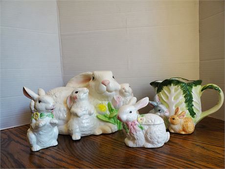 Collection of Ceramic Bunny Rabbits