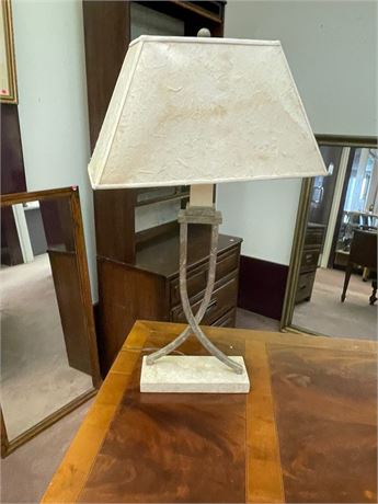 Contemporary Marble & Iron Table Lamp