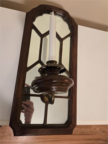 Vintage Knob Creek Mirrored Candle Wall Sconce